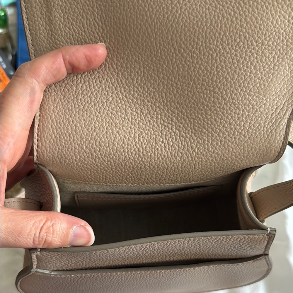 Chloe Crossbody Bag in Taupe Beige with Gold Hardware - Picture 5 of 12